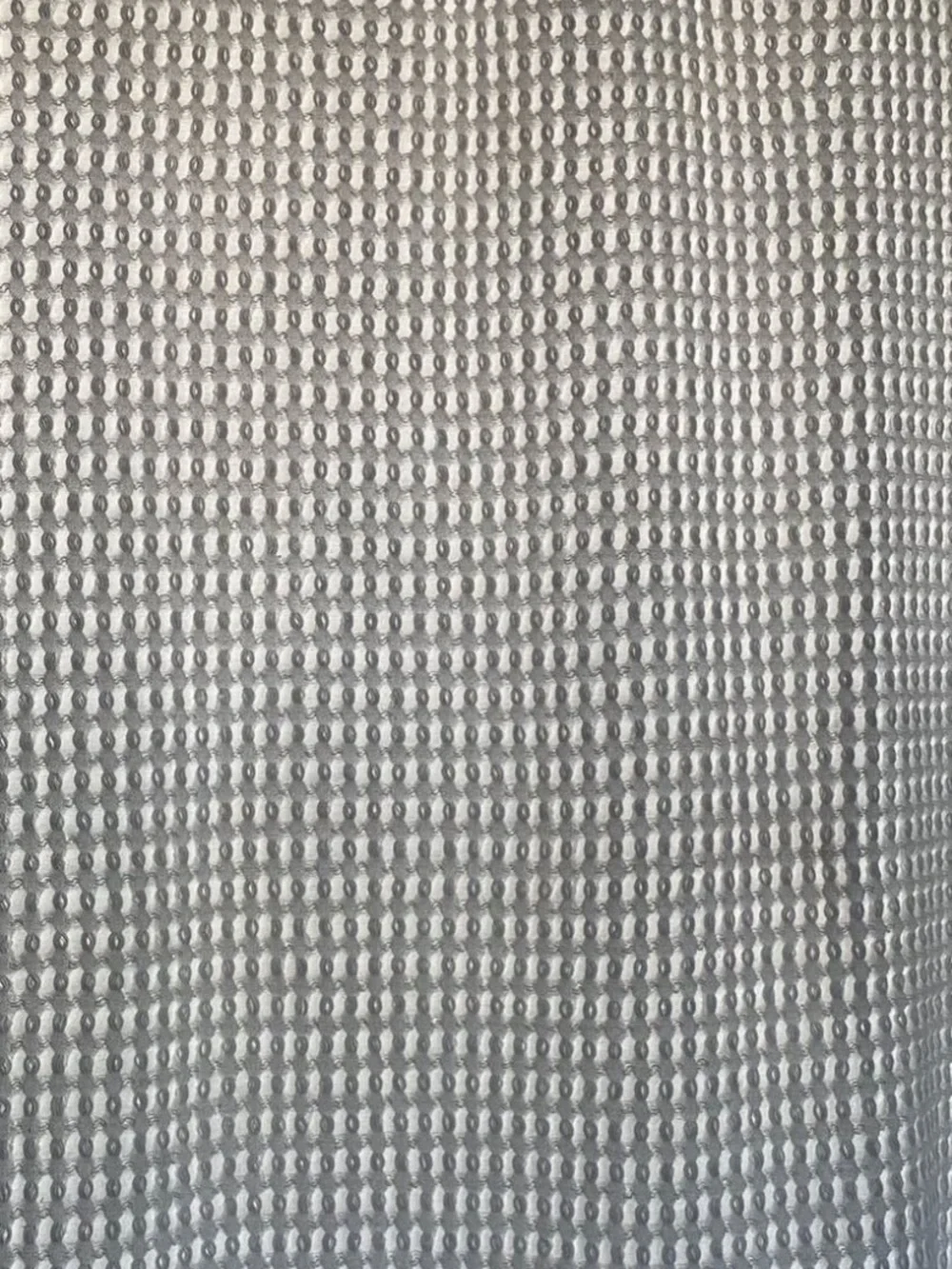 Neutral Waffle Textured Shower Curtain - Cream/White